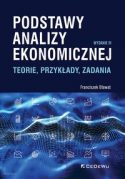 Zdjęcie okładki książki, t. "Podstawy analizy ekonomicznej : teorie, przykłady, zadania" - ikonki różnych wykresów ułożone w kilku rzędach. 