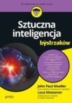 Zdjęcie okłądki książki, pt. "Sztuczna inteligencja dla bystrzaków " - rozświetlona kryształowa ludzka głowa.