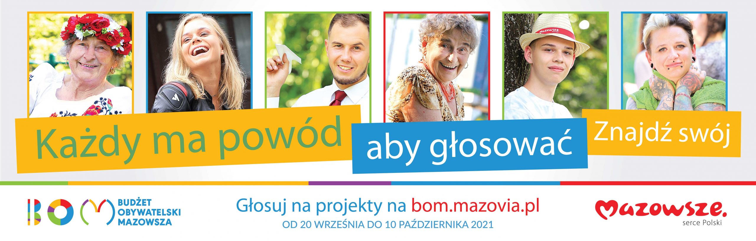 Plakat propagujący Budżet Obywatelski Mazowsza