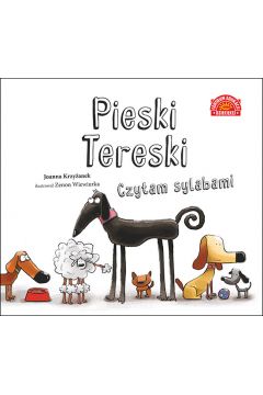 Okładka książki, pt. "Pieski Tereski : czytam sylabami ".
