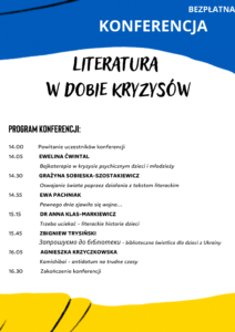 Program konferencji - Literatura w dobie kryzysów.