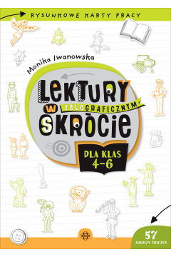 Okładka książki, pt. "Lektury w telegraficznym skrócie".