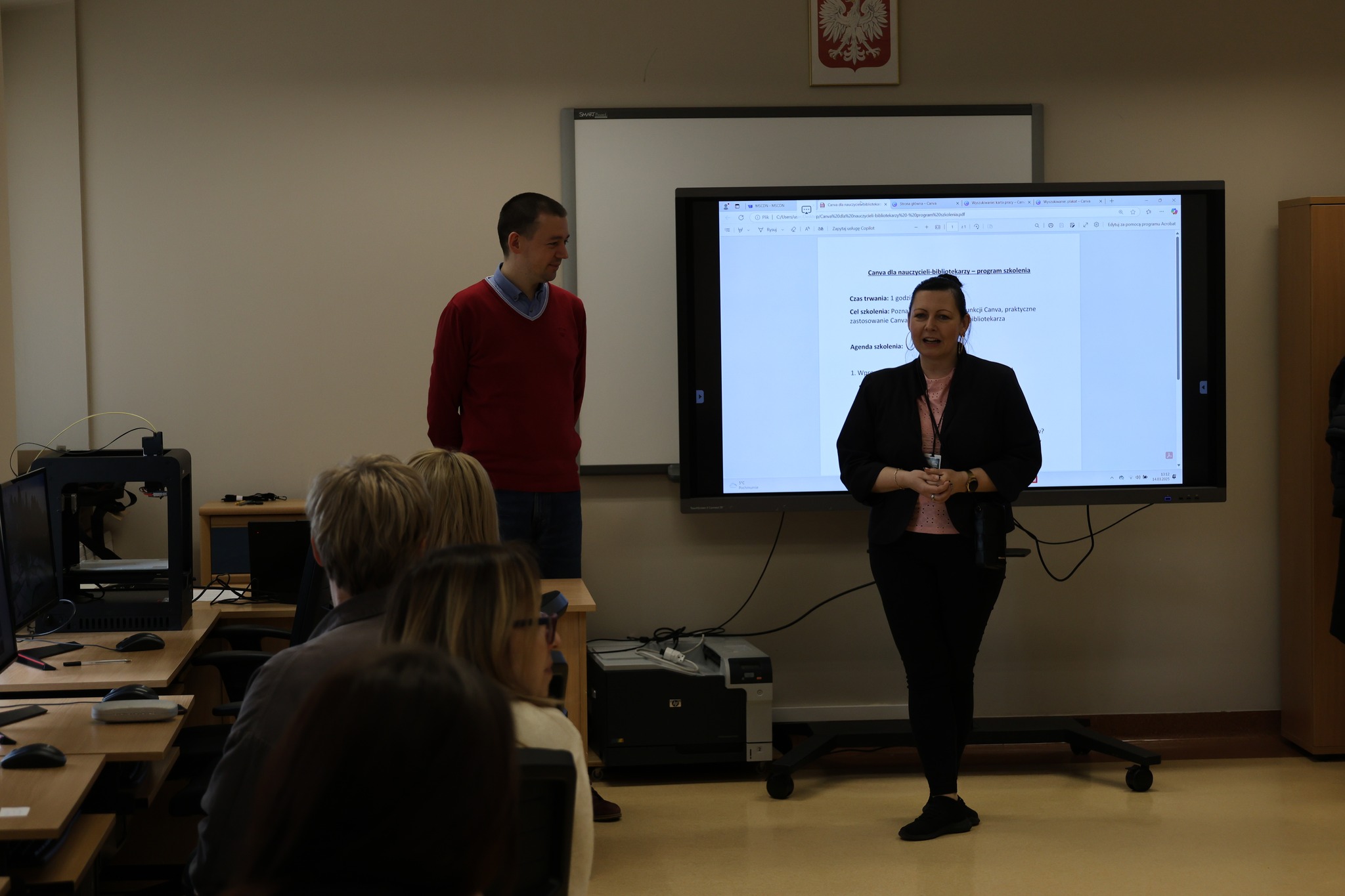 Szkolenie członków Sieci Współpracy i Samokształcenia Nauczycieli Bibliotekarzy z Canvy