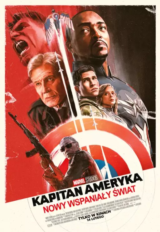 Okładka filmu , pt. "Kapitan Ameryka : Nowy wspaniały świat".