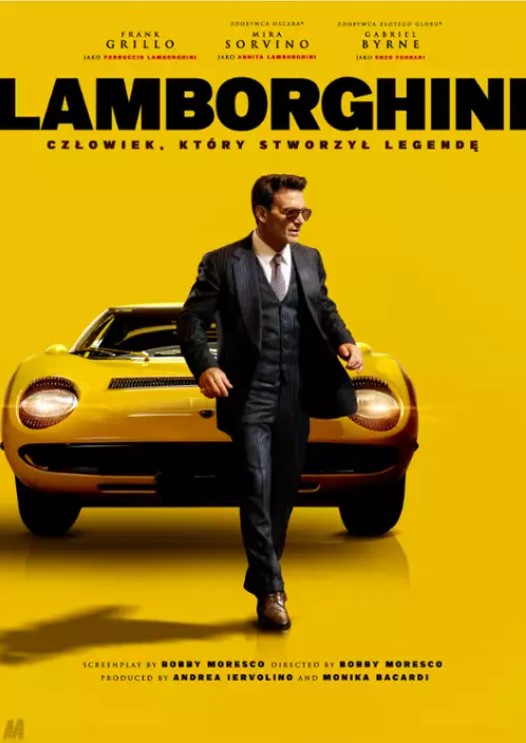 Okładka filmu, pt. "Lamborghini : Człowiek, który stworzył legendę".