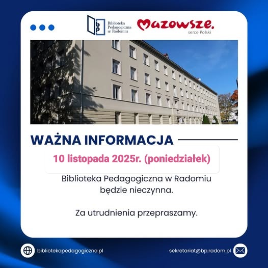 Ogłoszenie - nieczynna biblioteka