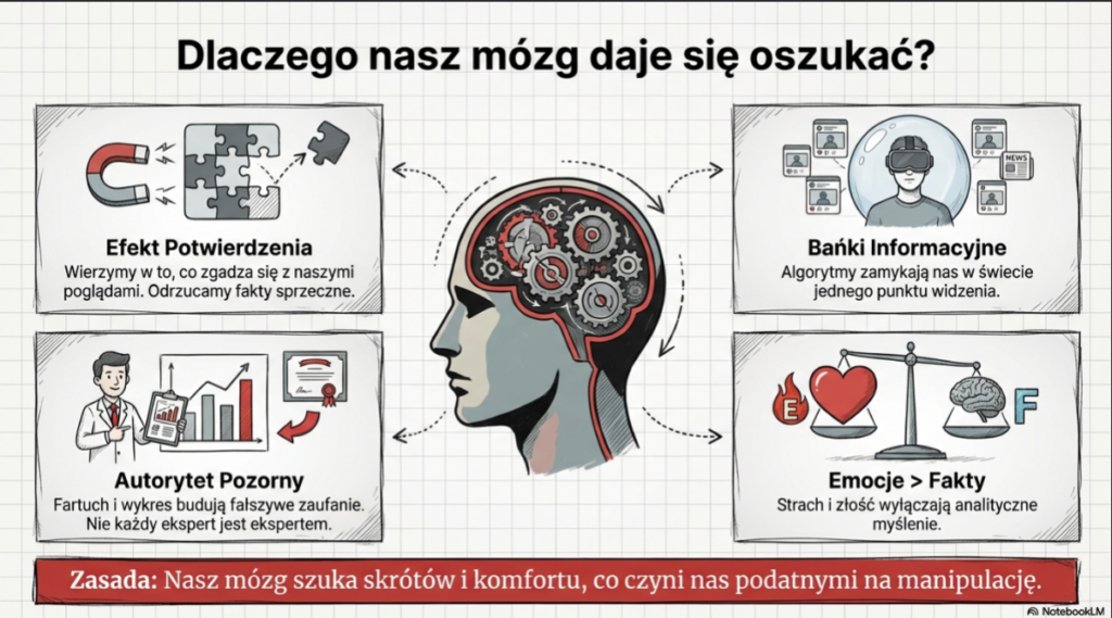 infografika: dlaczego nasz mózg daje się oszukać?