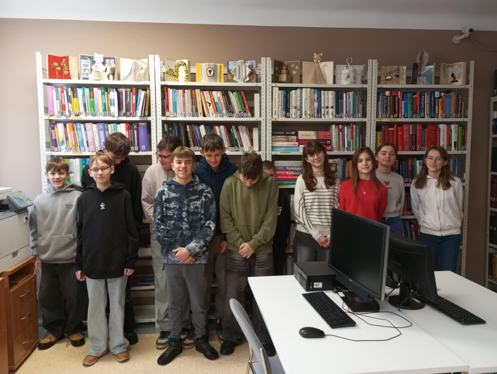 Uczniowie klasy 7 i 8 Publiczna Szkoła Podstawowa im. Armii Krajowej w Suchej
