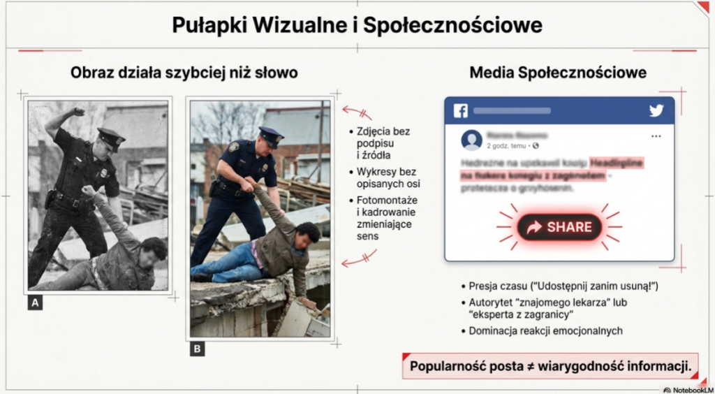 infografika: pułapki wizualne i społecznościowe