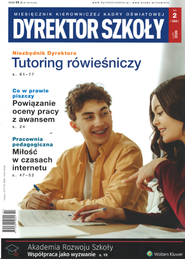 okładka czasopisma pt. "Dyrektor Szkoły" - luty 2026