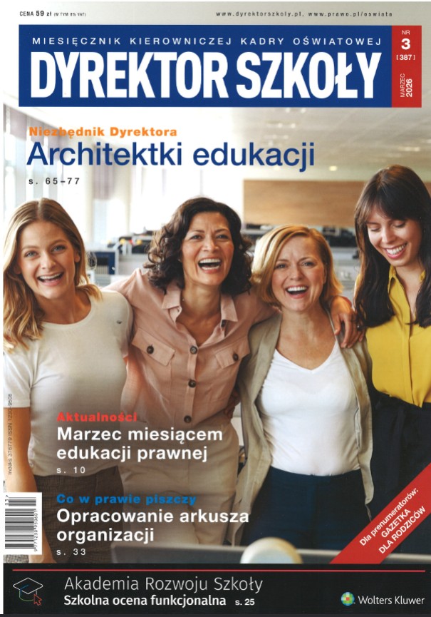 okładka czasopisma , pt. "Dyrektor Szkoły"