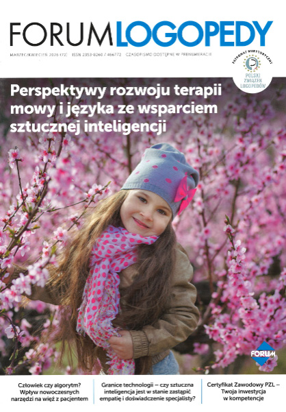 okładka czasopisma pt. "Forum Logopedy" marzec/kwiecień 2026