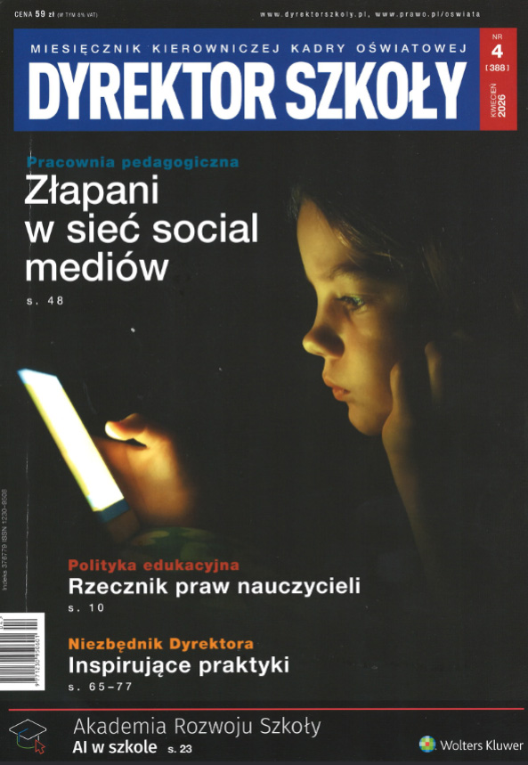 okładka czasopisma , pt. "Dyrektor Szkoły" 4/2026