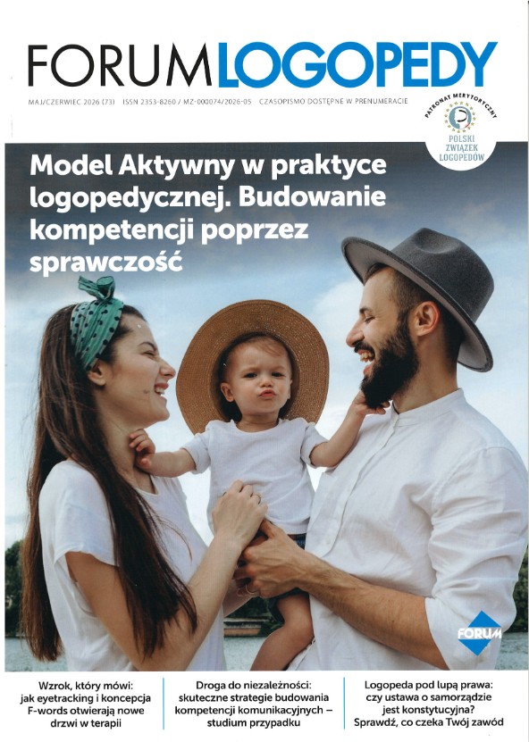 okładka czasopisma pt. "Forum Logopedy".