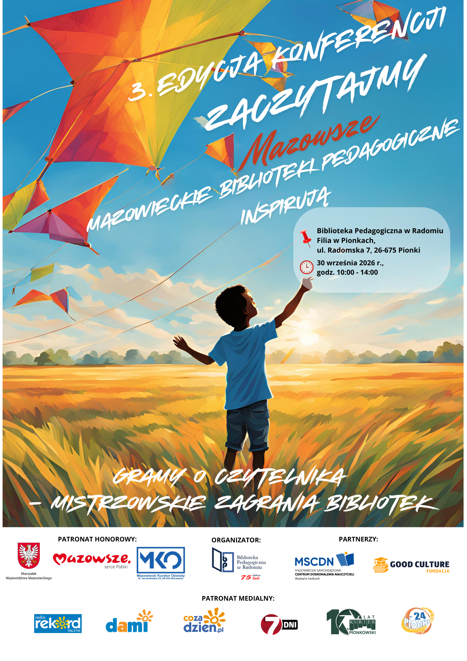 plakat - konferencja Zaczytajmy Mazowosze