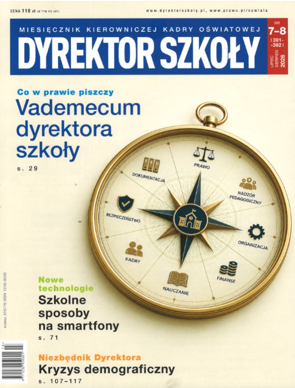 okładka czasopisma Dyrektor Szkoły numer 7-8 / 2026.