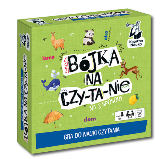 okładka gry dydaktycznej pt. "Bójka na czy-ta-nie".