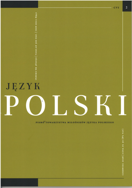 okładka czasopisma pt. "Język Polski" czerwiec 2026