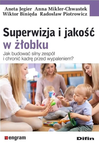 okładka książki, pt. "Superwizja i jakość w żłobku : jak budować silny zespół i chronić kadrę przed wypaleniem?".