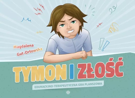 okładka gry planszowej pt. "Tymon i złość : edukacyjno-terapeutyczna gra planszowa".